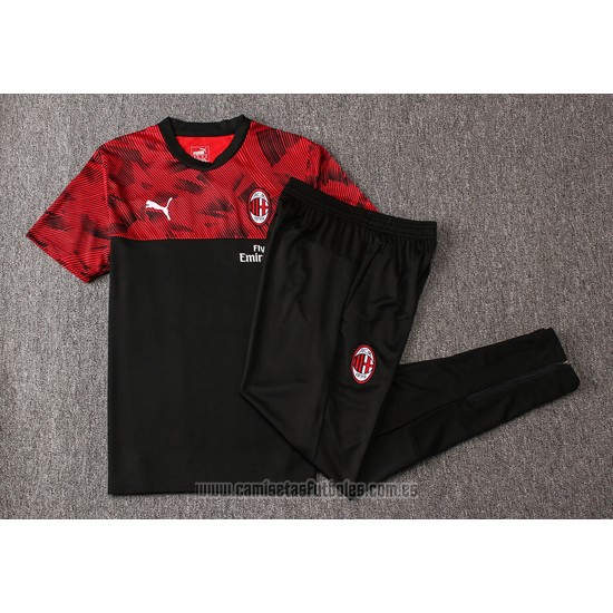 Chandal del AC Milan Manga Corta 2019-2020 Rojo y Negro